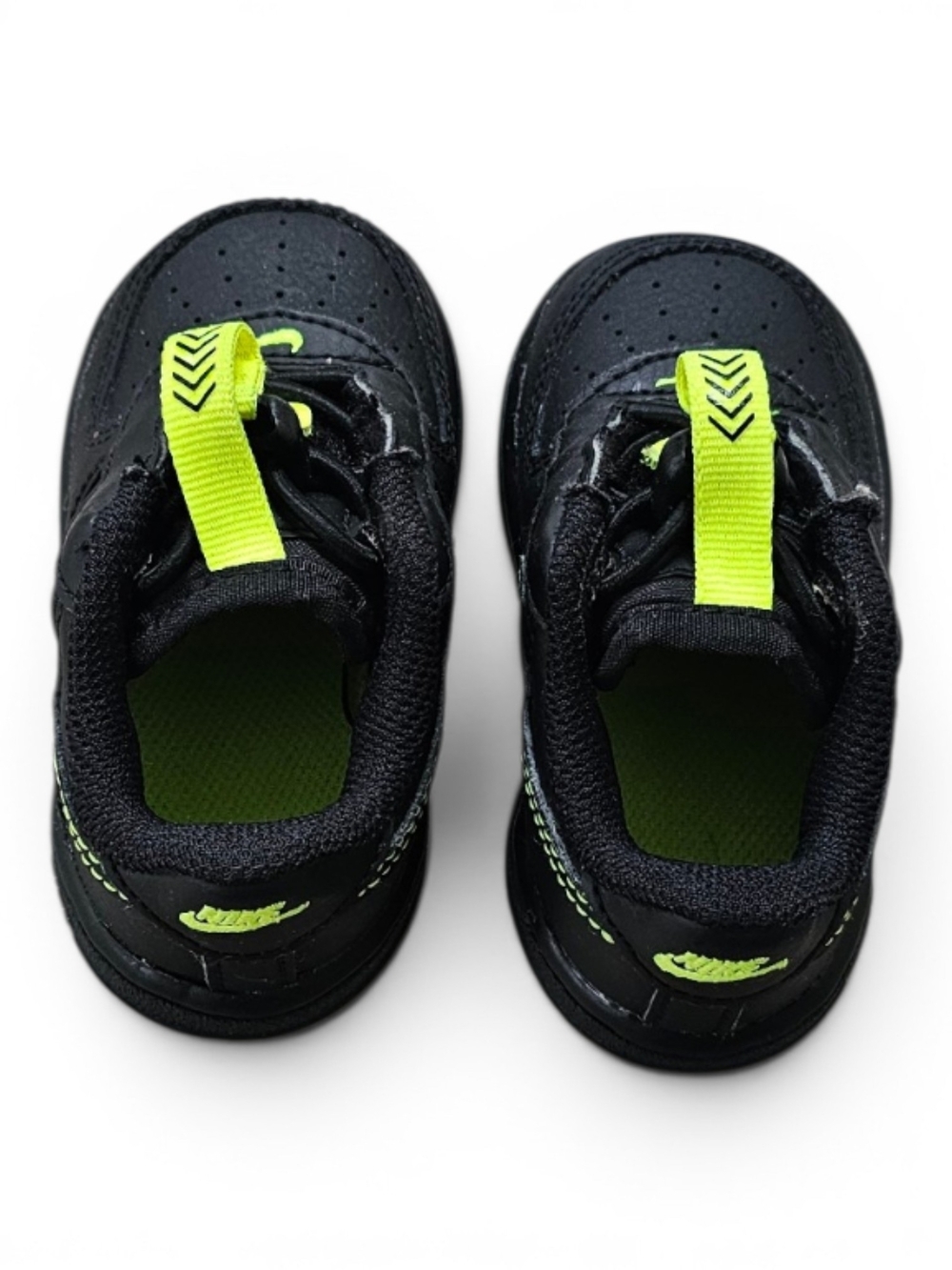 Nike Force 1 LV8 Toddler Black Volt 4C - Picture 9 of 11